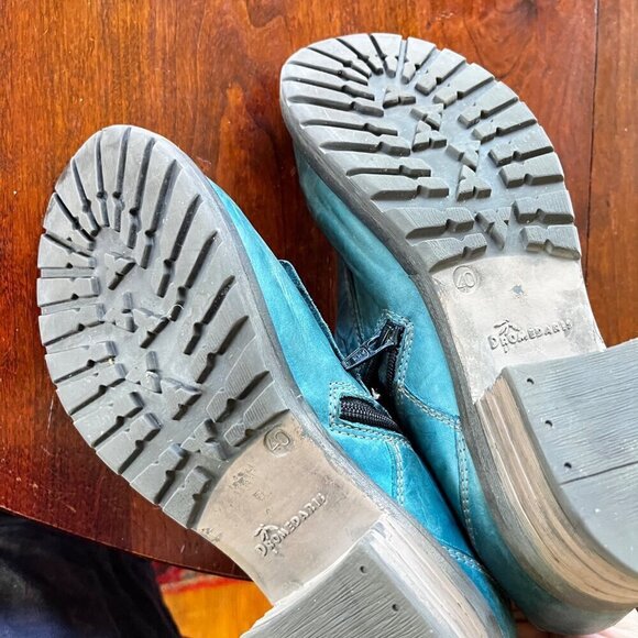 Dromedaris Women's Leather & Suede Ankle Boots -‎ Blue Size 40 - Picture 10 of 11